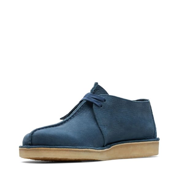 Clarks Desert Trek (Blue/Grey Nubuck) Men\'s Lace-up Boots